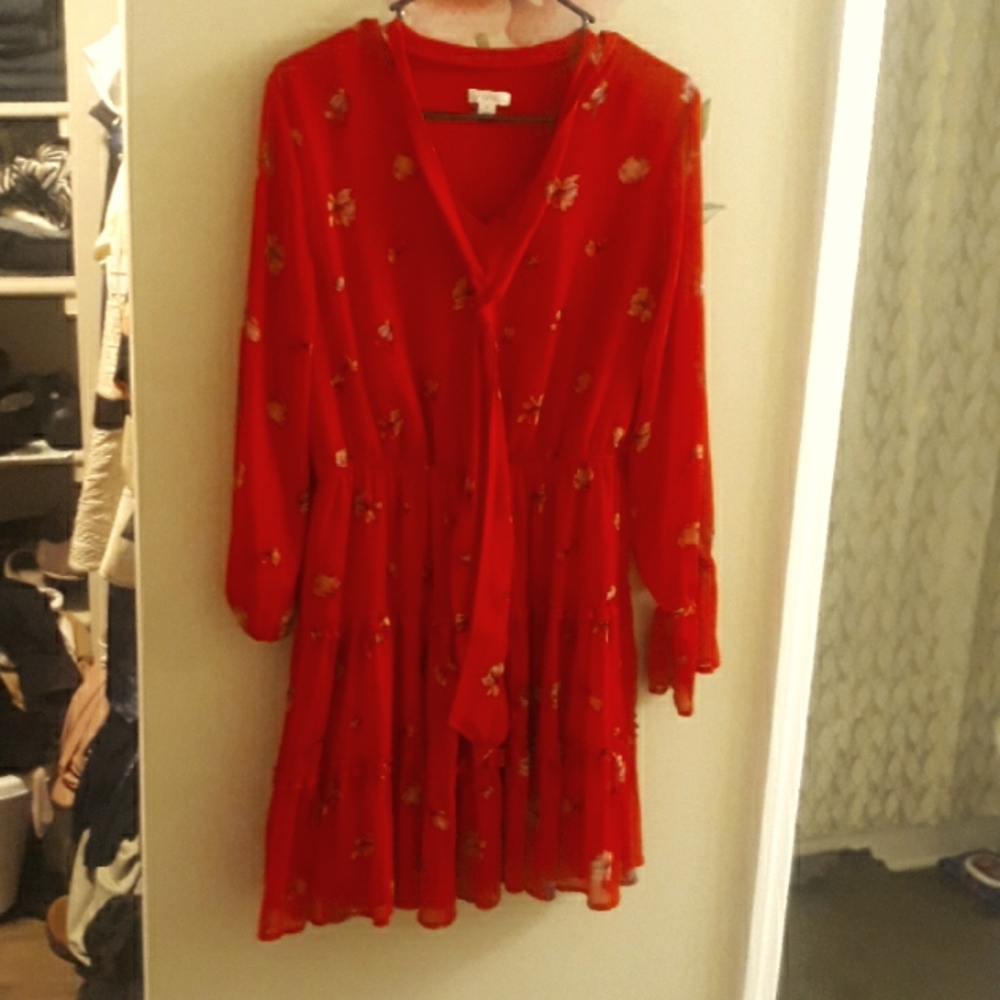 Red floral dress size medium by xhilaration